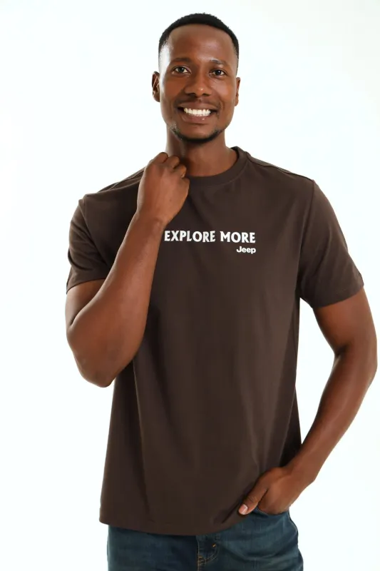 Explore More Graphic Tee - Brown sold by Edgars