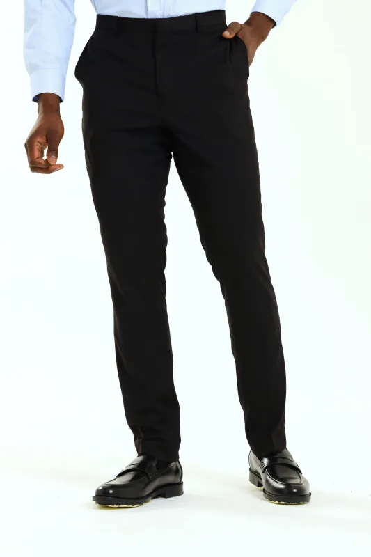 Slim Fit Viscose Blend Suit Trouser - Black sold by Edgars
