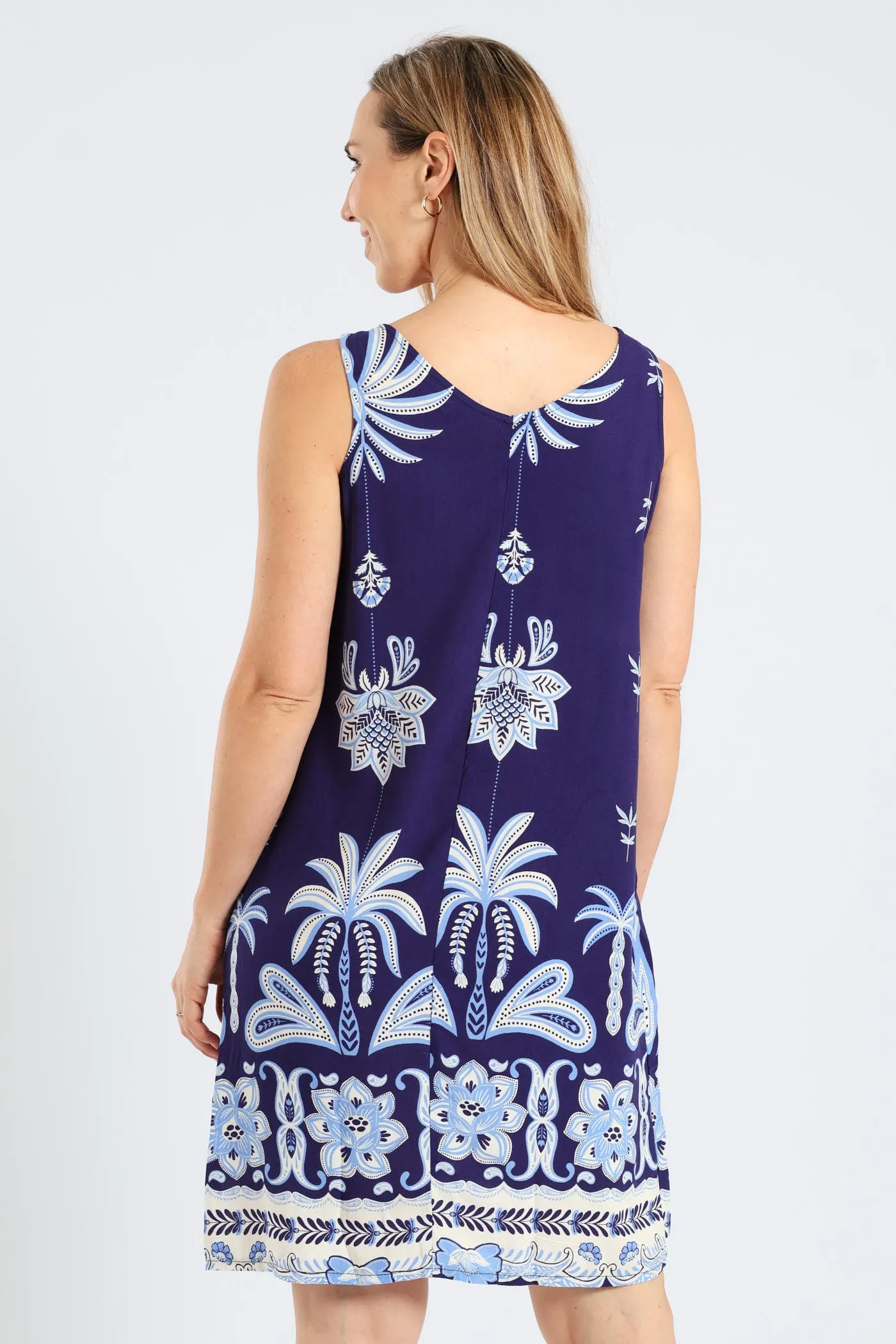 Printed Border Shift Dress - Navy/White sold by Edgars product image thumbnail 4