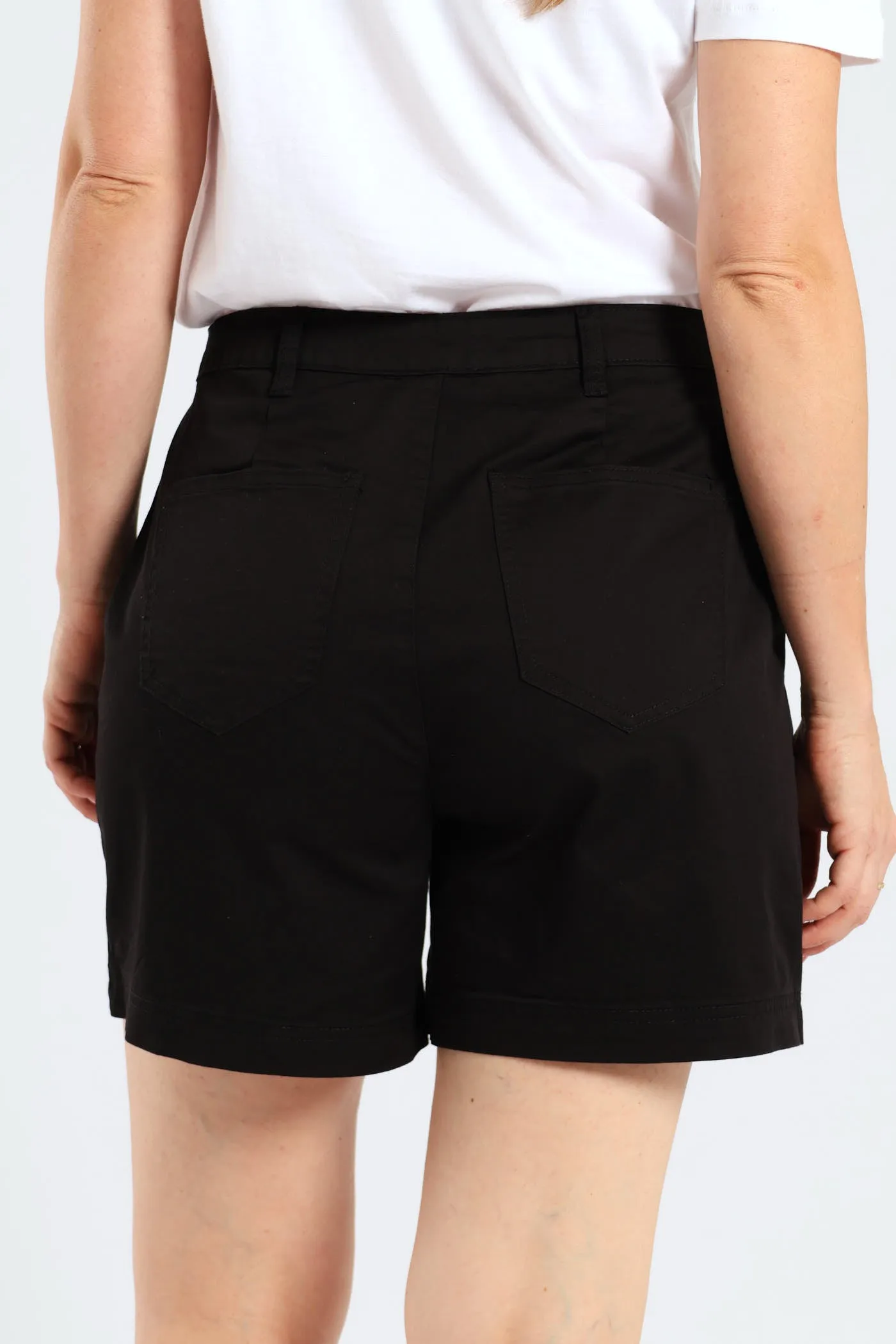 Stretch Sateen Mid Thigh Chino Short - Black sold by Edgars product image thumbnail 5