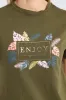 Enjoy Every Moment Foil Tee - Dark Fatigue sold by Edgars