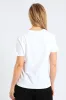 Mind Body Soul Geometric Floral Frame Foil Tee - White sold by Edgars