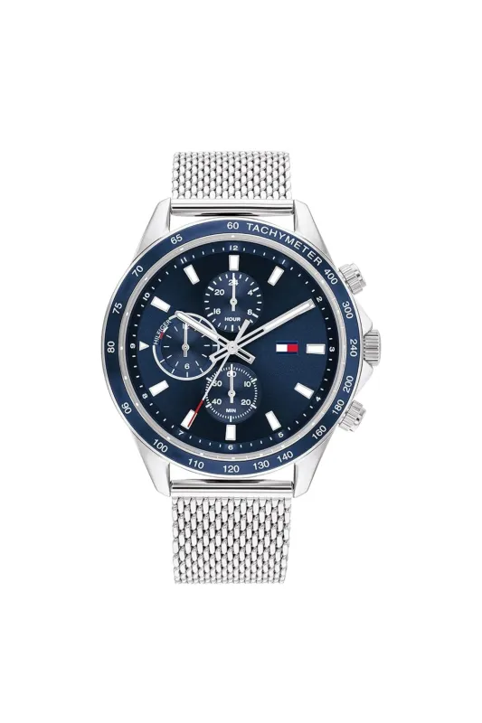 Miles Mesh Strap Mens Watch - Silver made by Tommy Hilfiger