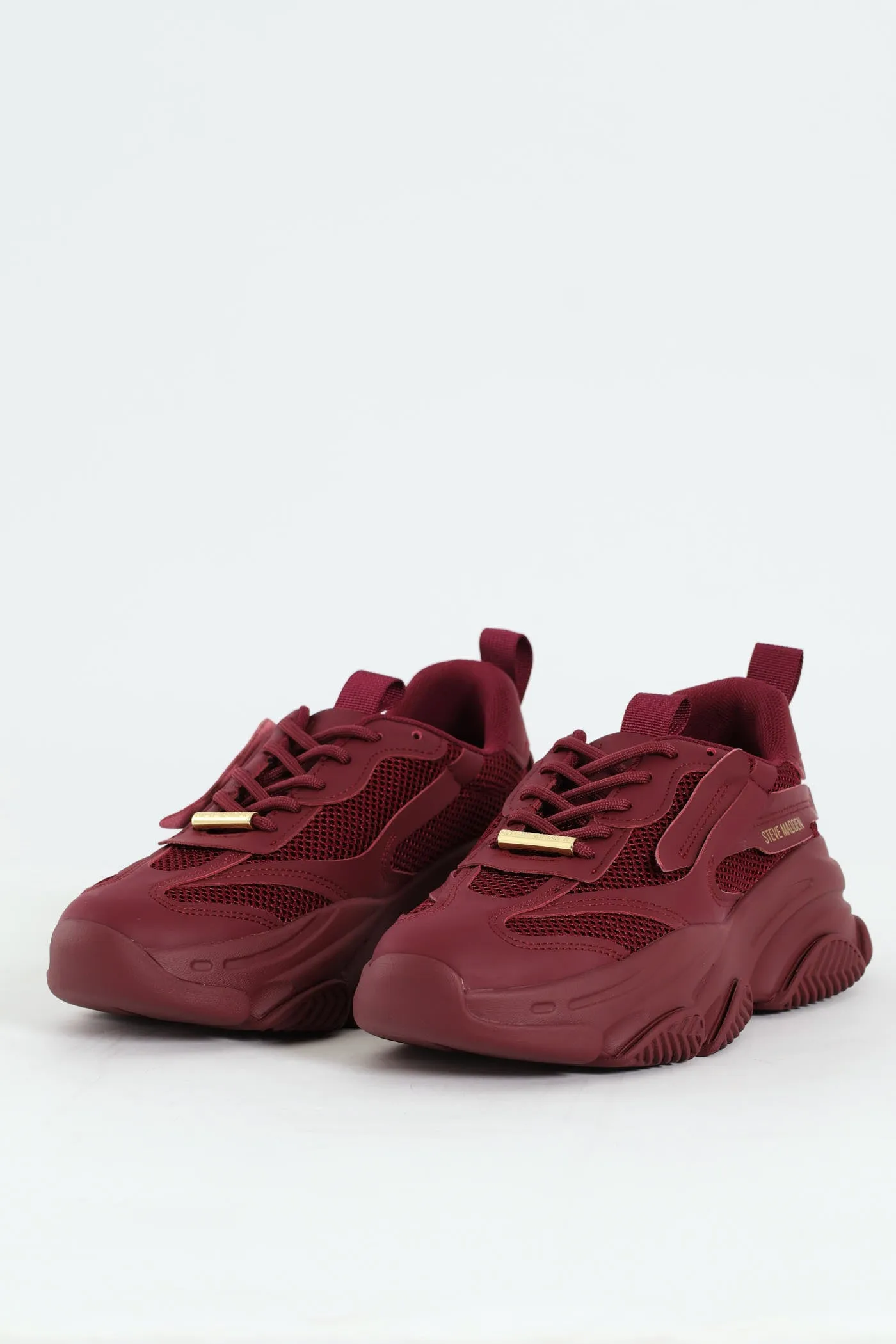 Possession Lace Up Chunky Sportie Sneaker - Wine sold by Edgars