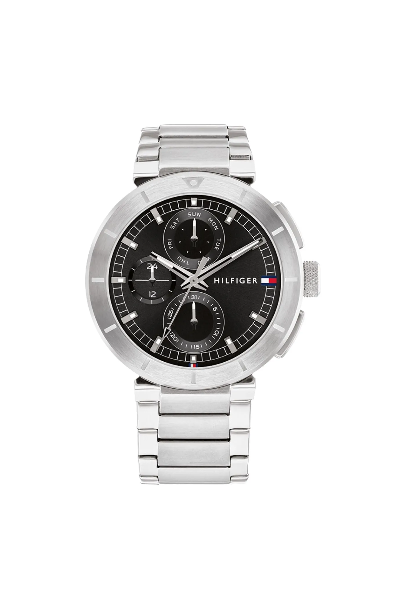 Lorenzo Black Dial Stainless Steel Watch - Silver sold by Edgars