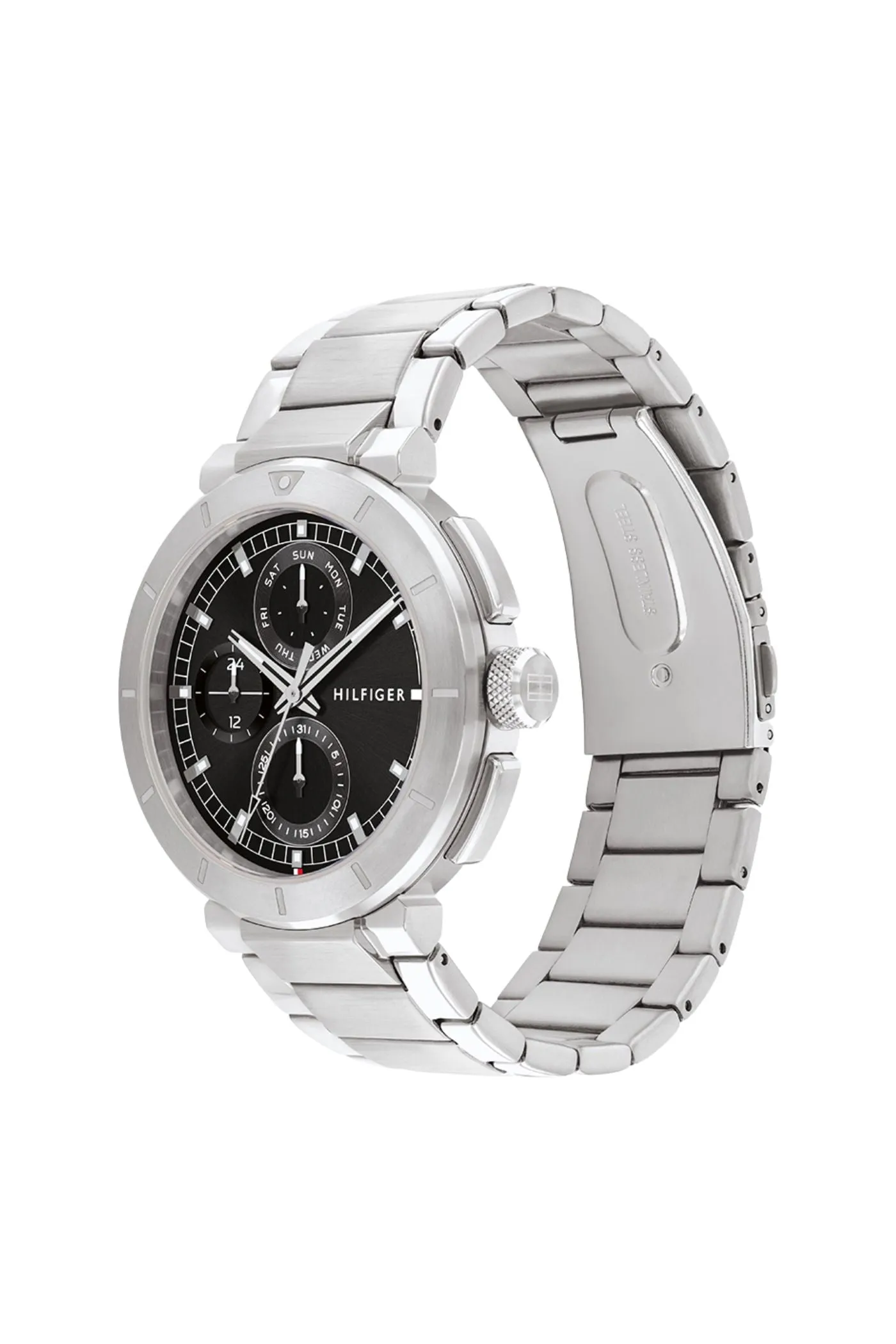 Lorenzo Black Dial Stainless Steel Watch - Silver sold by Edgars product image thumbnail 3