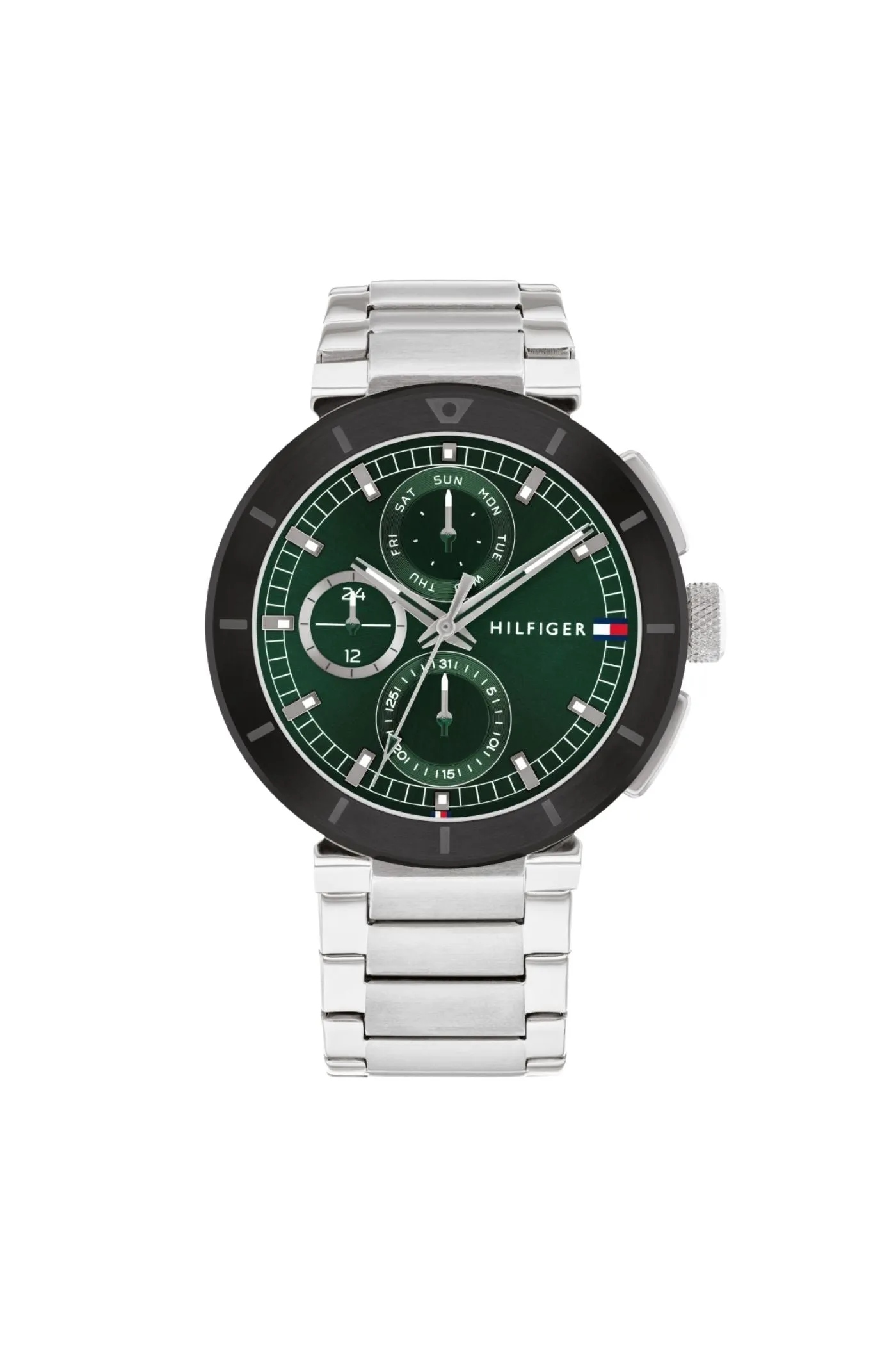 Lorenzo Green Dial Stainless Steel Watch - Silver sold by Edgars