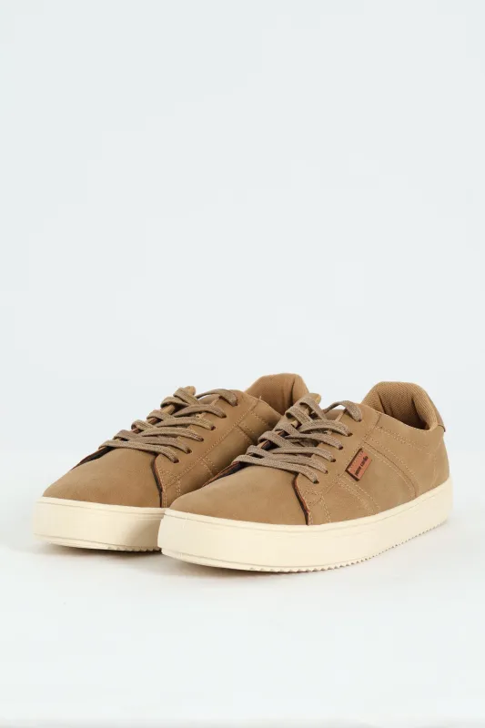 Mono Lace Up Sneaker - Taupe sold by Edgars