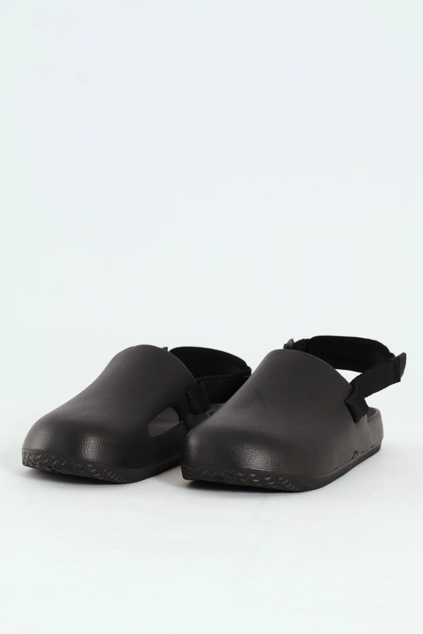 Closed Toe Moulded Clog With Backstrap - Black sold by Edgars