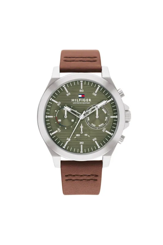 Lance Green Dial Brown Leather Strap Watch - Brown sold by Edgars 