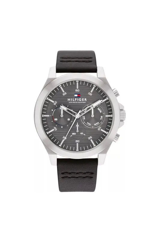 Lance Mens Leather Quartz Watch - Grey sold by Edgars