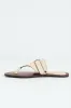 Padded Sock & Buckle Detail Thong Sandal - Off White sold by Edgars 