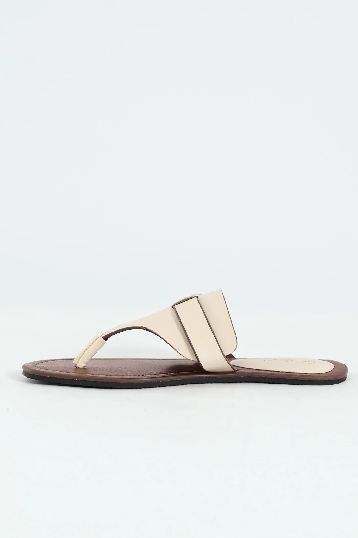 Padded Sock & Buckle Detail Thong Sandal - Off White sold by Edgars product image thumbnail 4