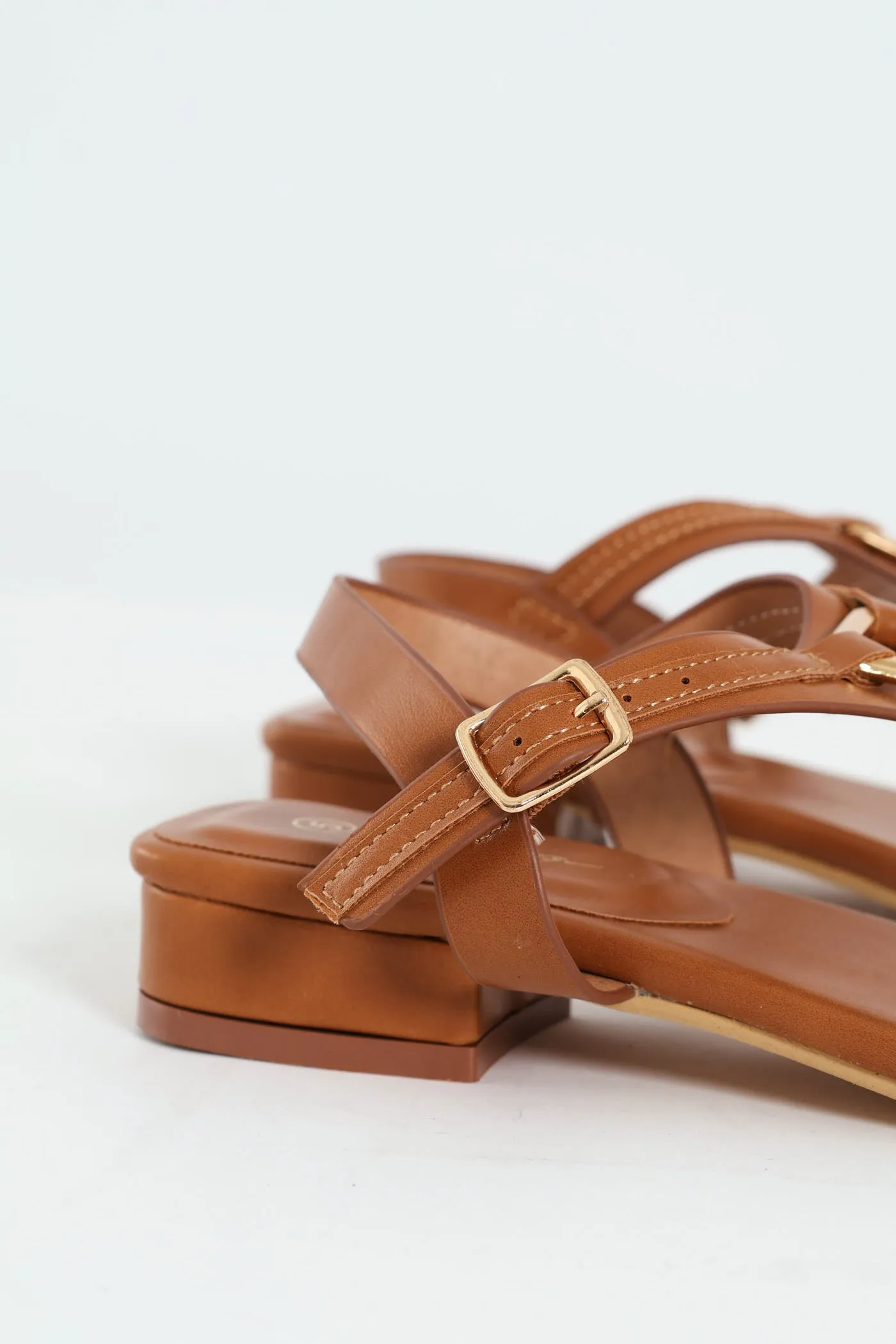 Low Block Heel Thong Sandal With Trim Detail - Tan sold by Edgars product image thumbnail 2