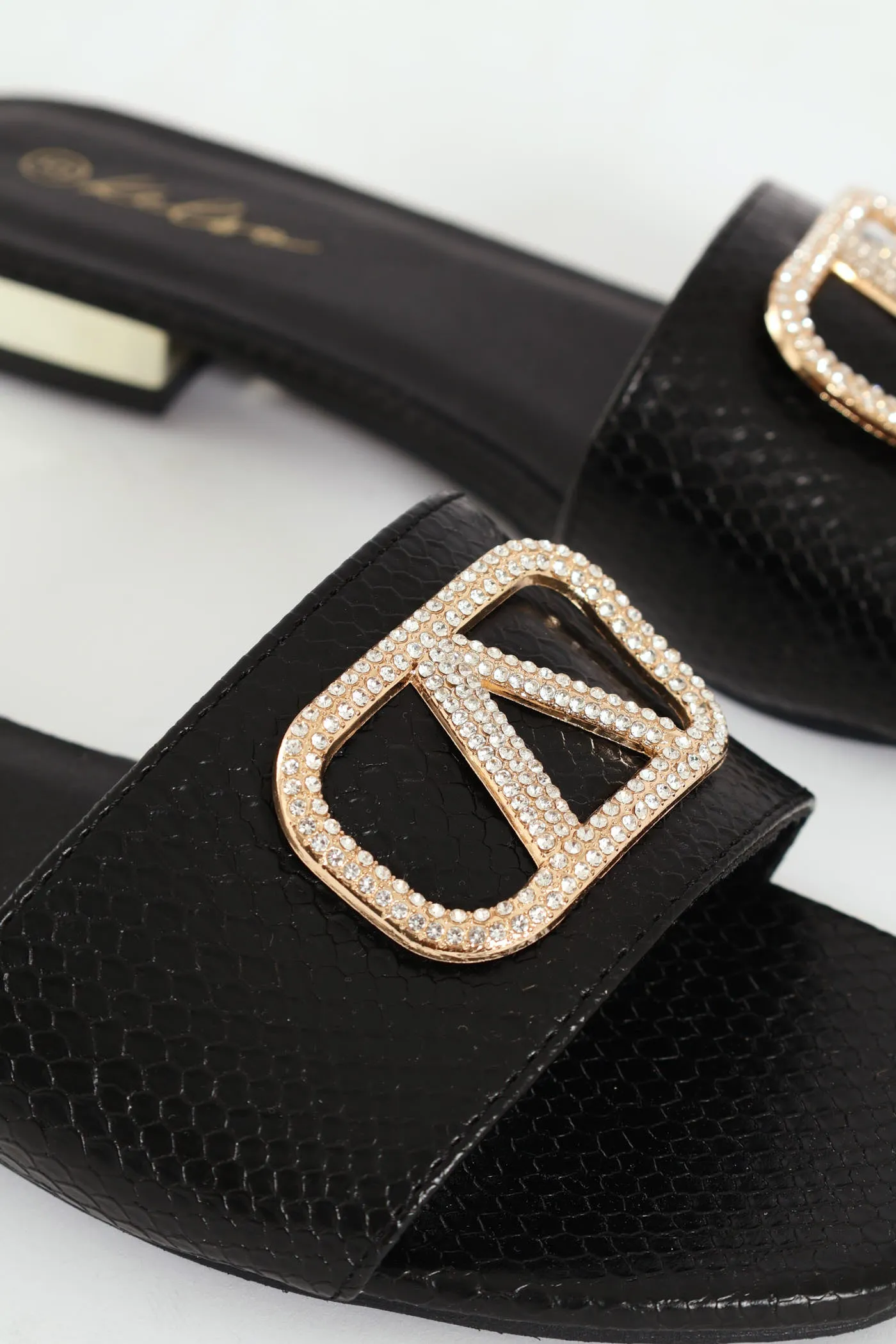 Single Band Low Block Heeled Sandal With Trim - Black sold by Edgars product image thumbnail 2