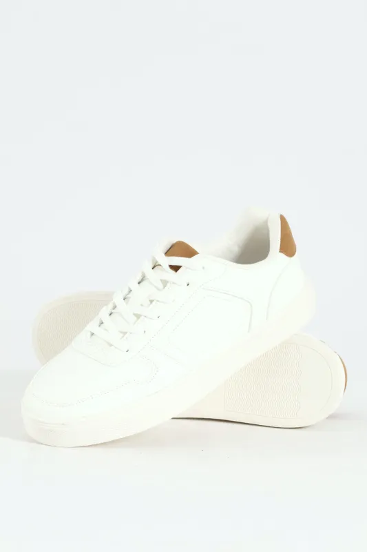 Basic Lace Up Sneaker - White sold by Edgars