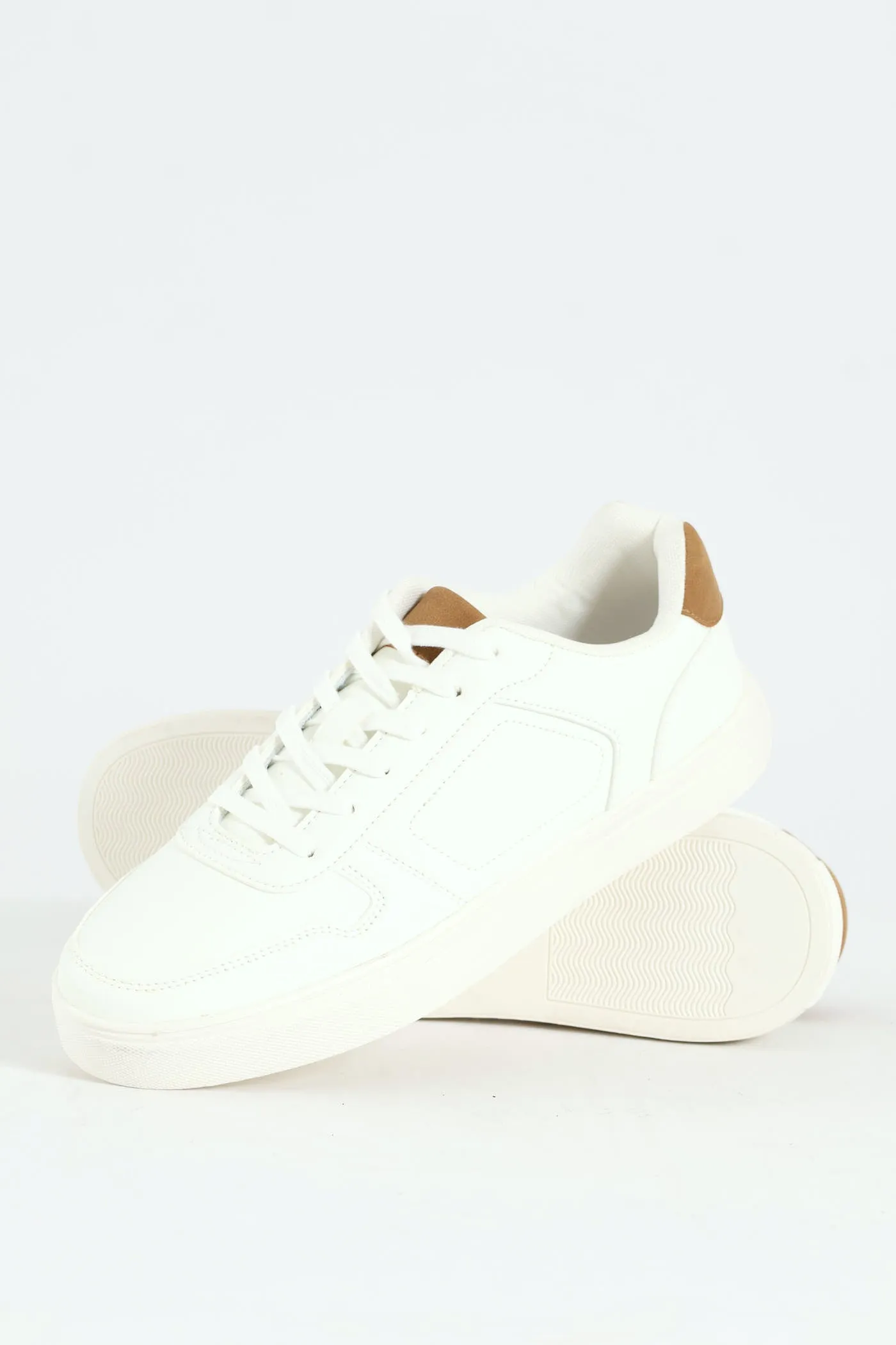 Basic Lace Up Sneaker - White sold by Edgars