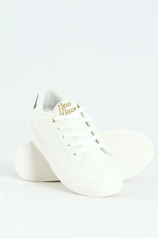 Boys Slimline Sneaker - White sold by Edgars