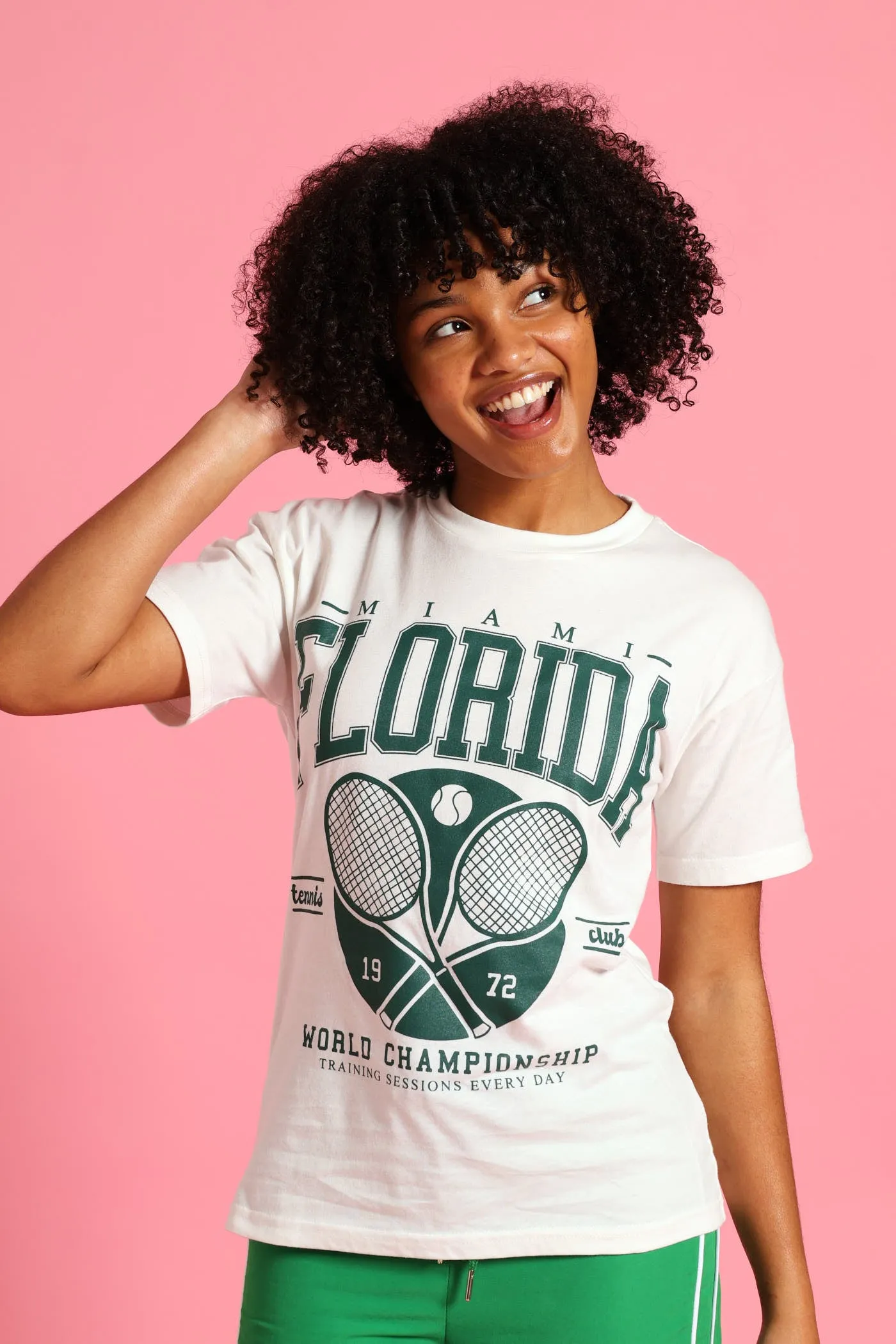 Girls Florida Oversized Tee - Cream sold by Edgars