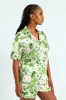Button Through Jungle Linen Short Set - Multi sold by Edgars