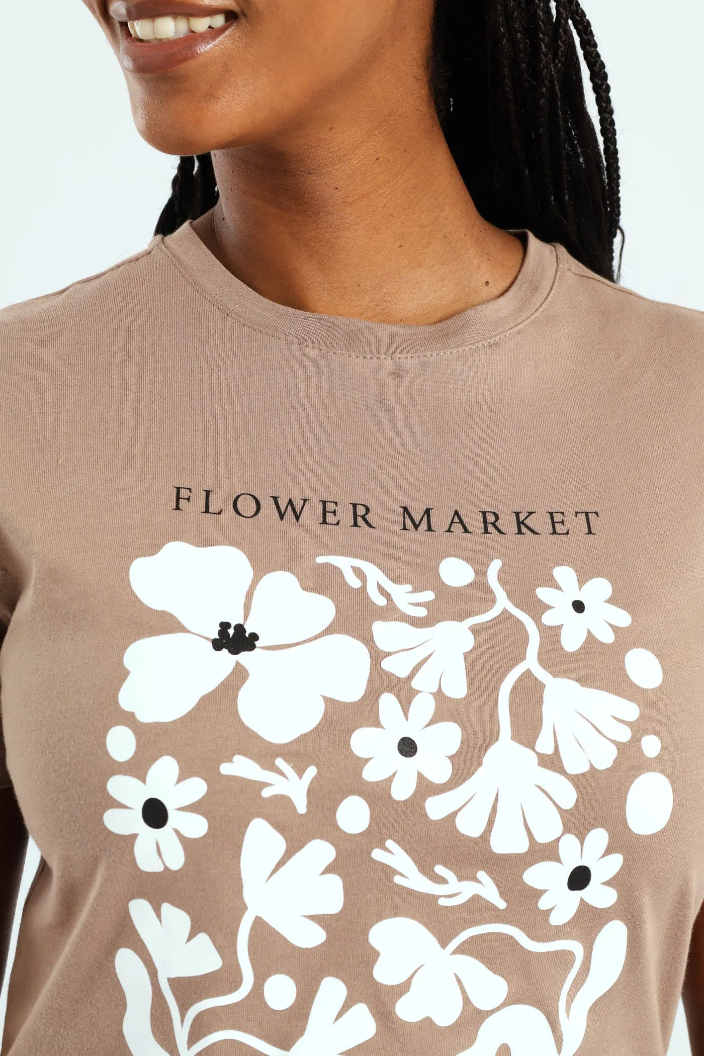 Flower Market Frame Tee - Taupe sold by Edgars product image thumbnail 2