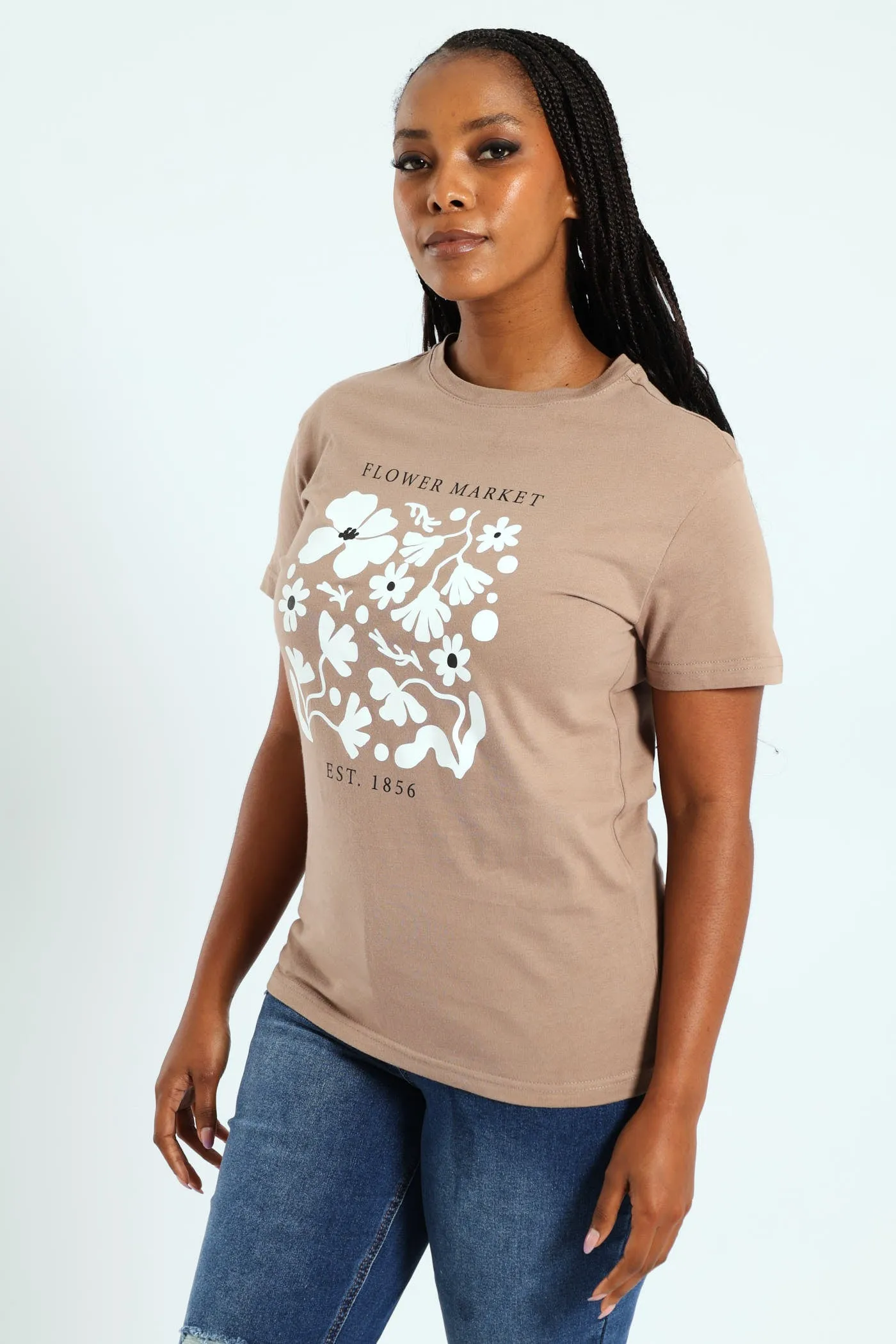 Flower Market Frame Tee - Taupe sold by Edgars product image thumbnail 3