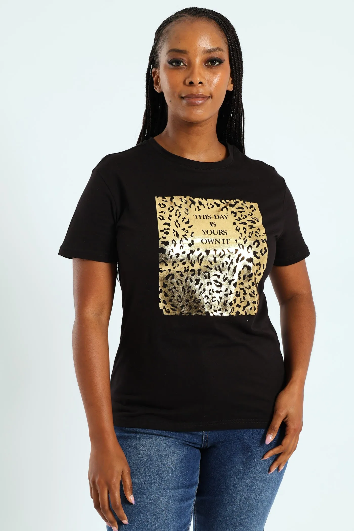 This Is Your Day Frame Foil Tee - Black sold by Edgars