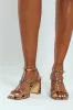 Mulitstrap Snake Print Heel - Multi sold by Edgars