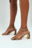 Mulitstrap Snake Print Heel - Multi sold by Edgars