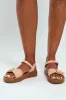 Ankle Strap Sandal With Buckle On Comfort Outsole - Blush sold by Edgars