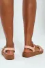 Ankle Strap Sandal With Buckle On Comfort Outsole - Blush sold by Edgars