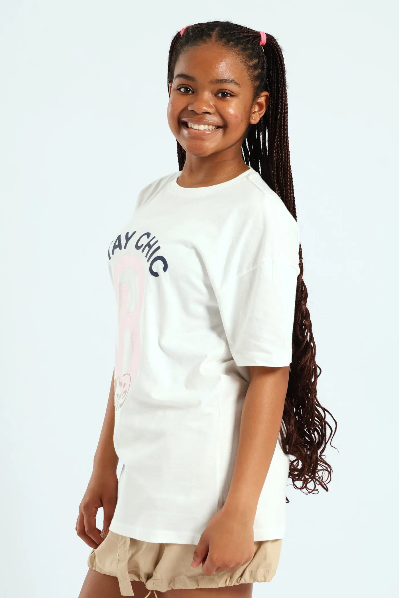 Girls Barbie Oversized Tee - Cream sold by Edgars product image thumbnail 3