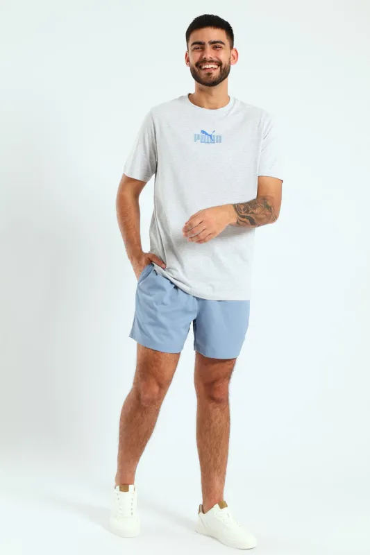 Wording Graphic Tee - Grey Melange sold by Edgars