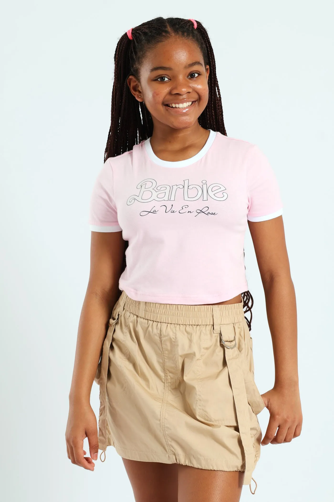 Girls Barbie Ringer Tee - Pink sold by Edgars product image thumbnail 4