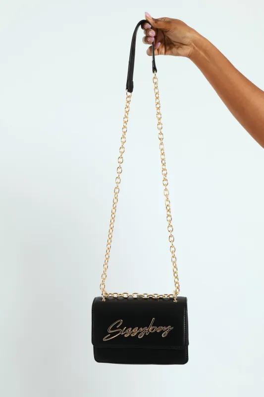 Structured Crossbody Bag - Black sold by Edgars