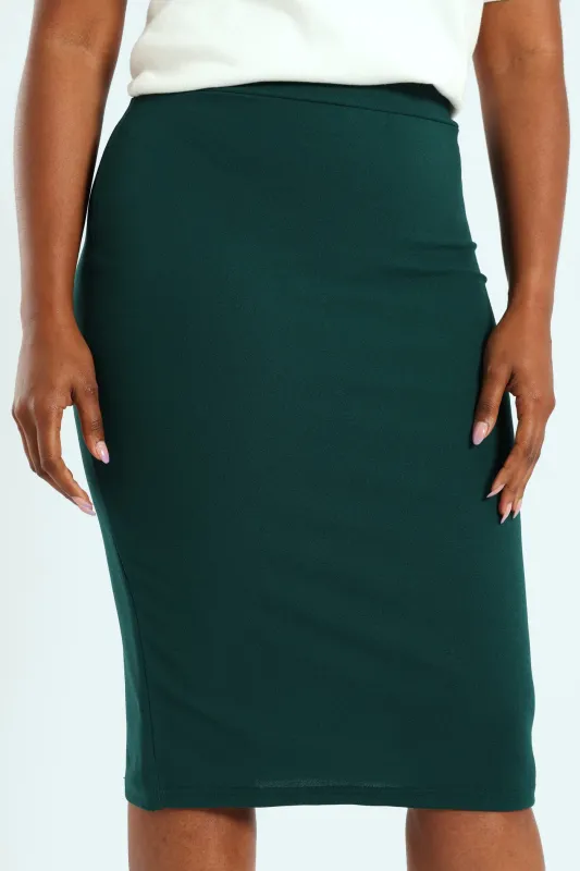 Basic Career Skirt - Emerald sold by Edgars