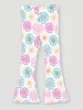 Pre-Girls Bright Floral Rib Flare Leg Pants - White sold by Edgars