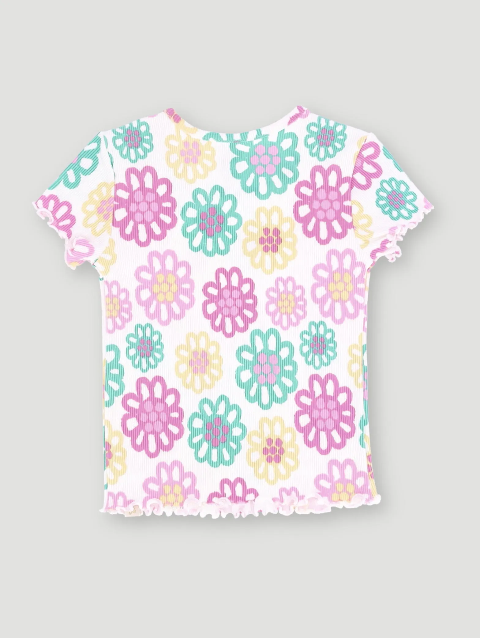 Pre-Girls Bright Floral Print Rib Tee - White sold by Edgars product image thumbnail 2