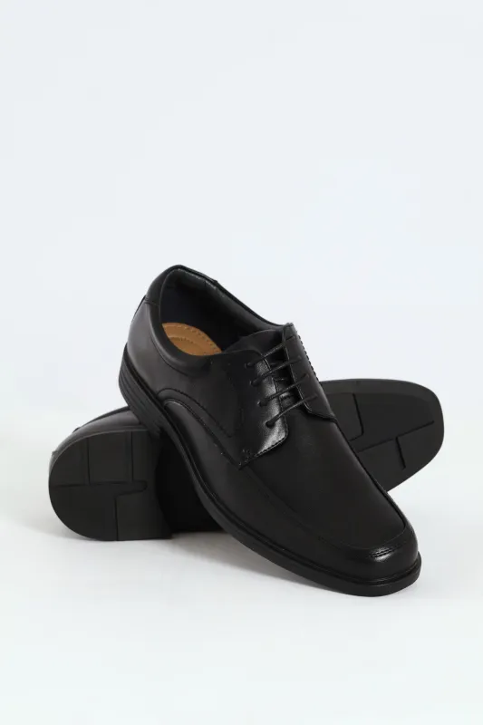 Lace Up Square Toe Formal Shoe - Black sold by Edgars