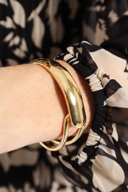 Cutout Cuff Bracelet - Gold sold by Edgars 