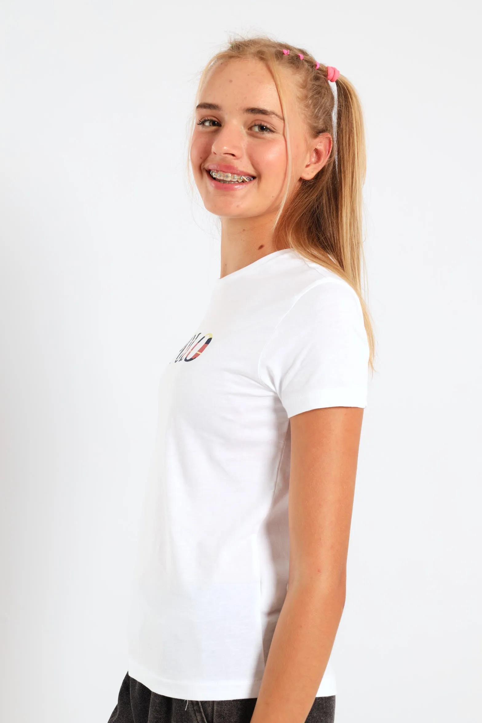 Girls Bianca Short Sleeve Print Tee - White sold by Edgars product image thumbnail 3