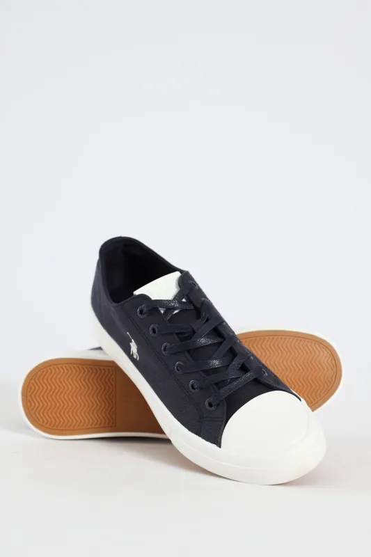Canvas Lace Up Sneaker - Navy sold by Edgars