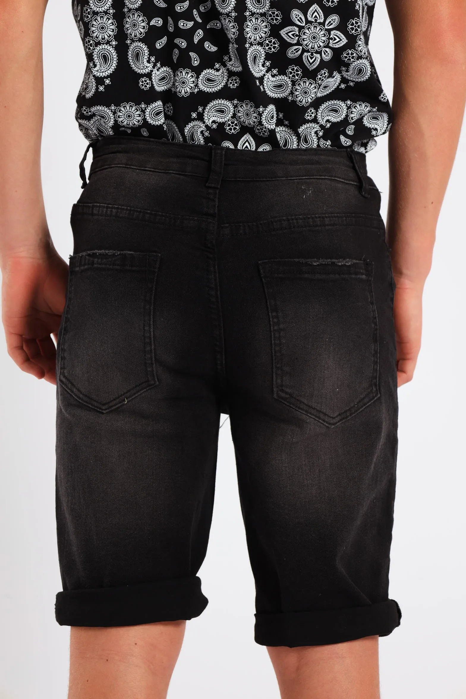 Boys Rip & Repair Denim Short - Black sold by Edgars product image thumbnail 5