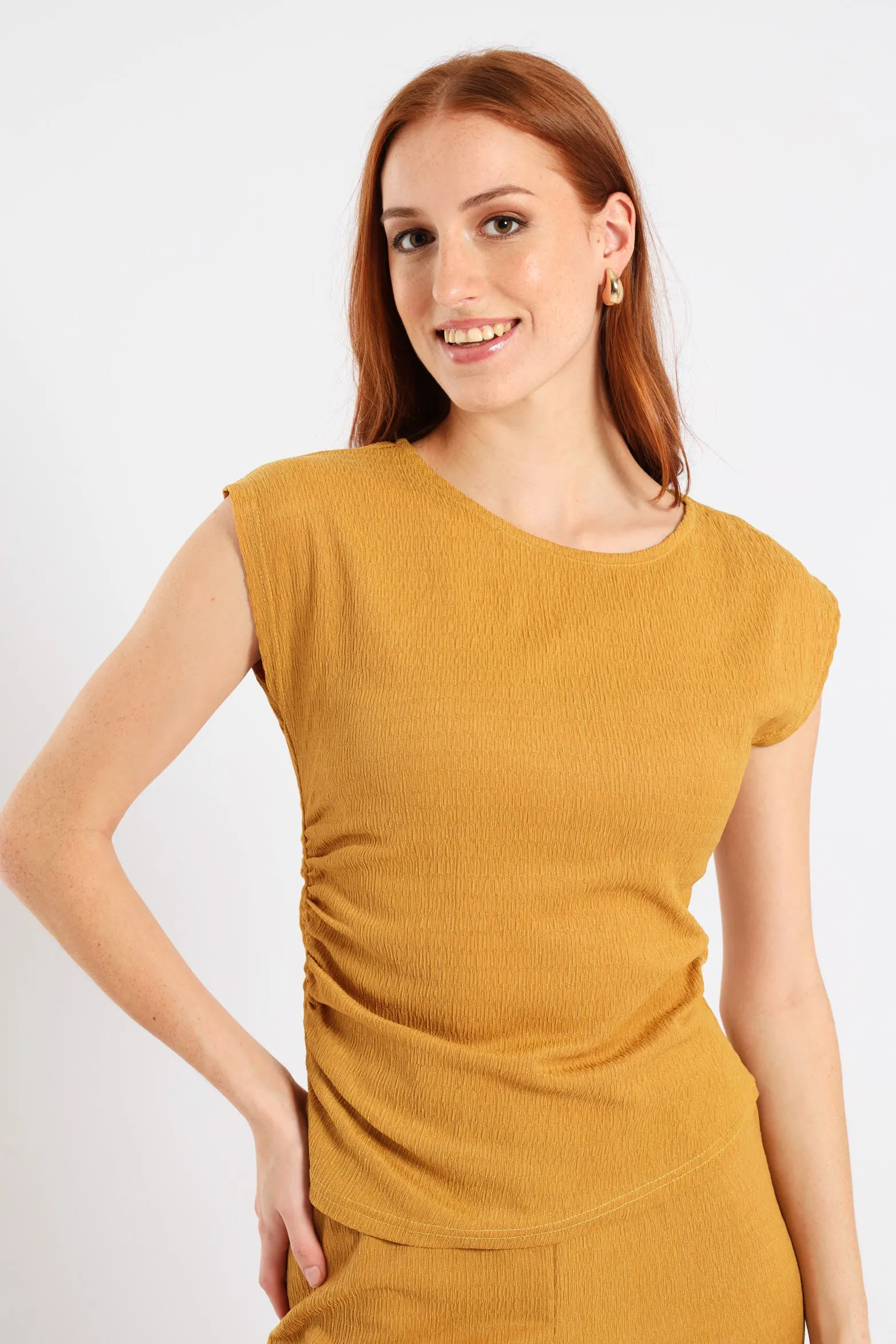 Crinkle Muscle Tee - Ochre sold by Edgars product image thumbnail 3