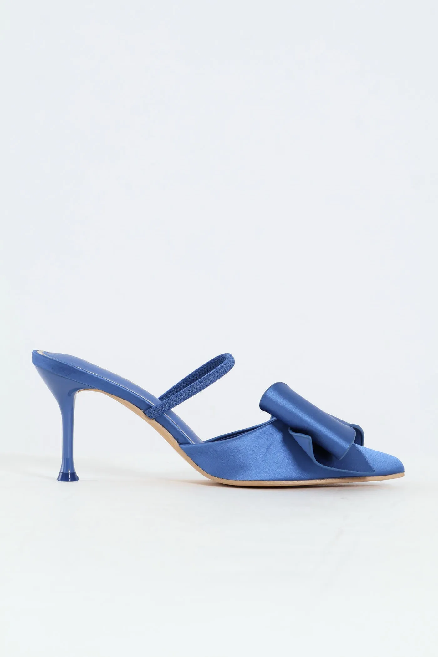 Pointed Big Bow Detail Stiletto Heel - Blue sold by Edgars product image thumbnail 4