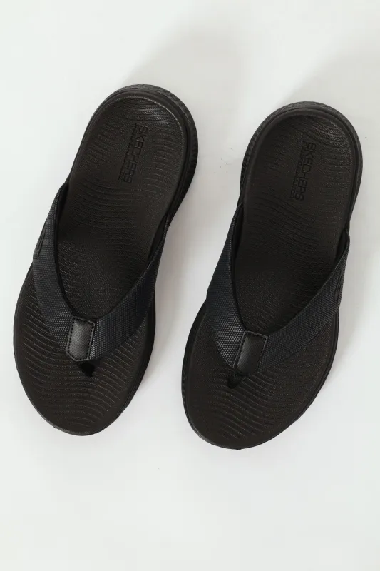 Wide Vamp Sandal - Black sold by Edgars