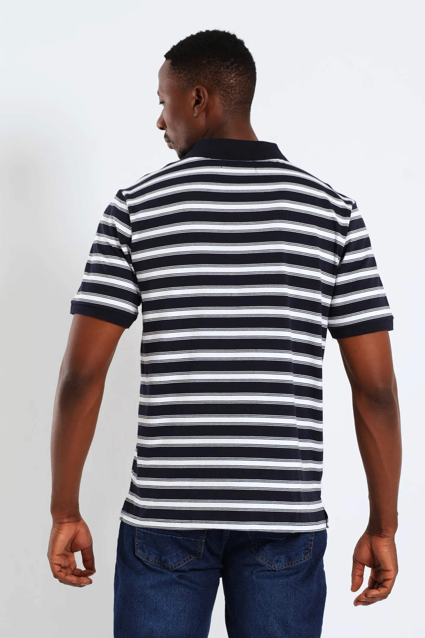Wide & Thin Stripe Golfer - Navy sold by Edgars product image thumbnail 2