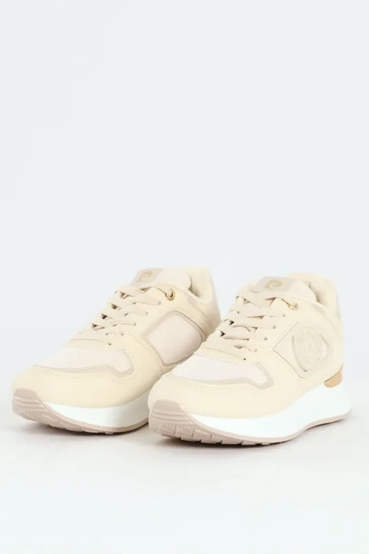 Platform Logo Sneaker - Beige sold by Edgars