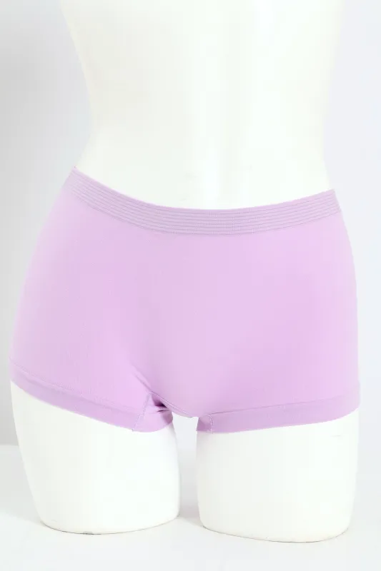 Girls 2 Pack Seamless Boyleg Panties - Blue/Lilac sold by Edgars