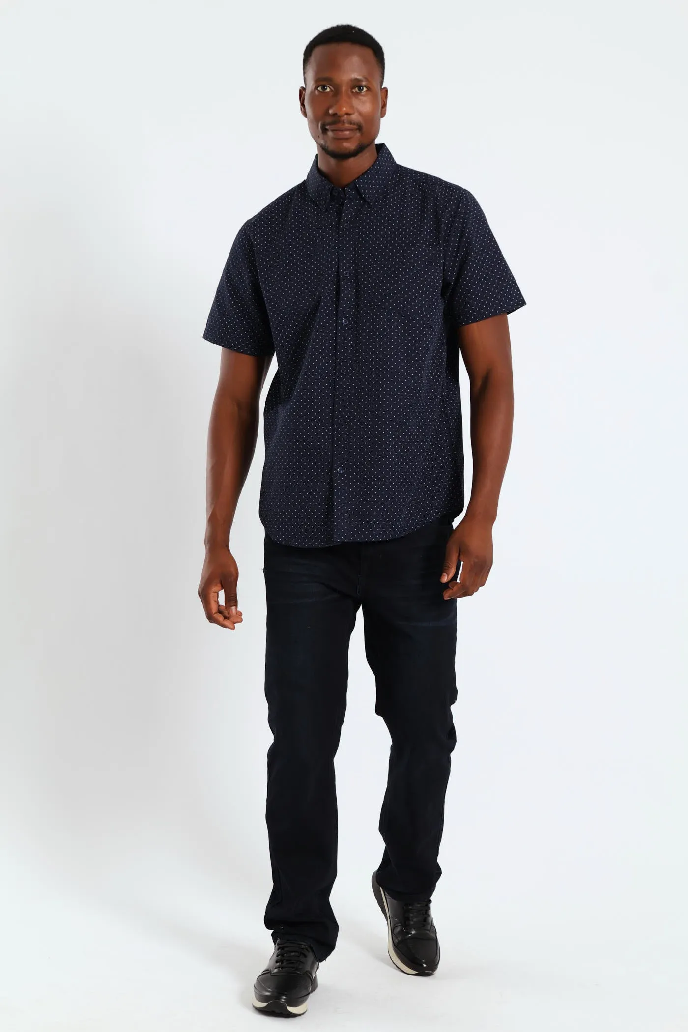 Dot Button Down Shirt - Navy sold by Edgars product image thumbnail 2